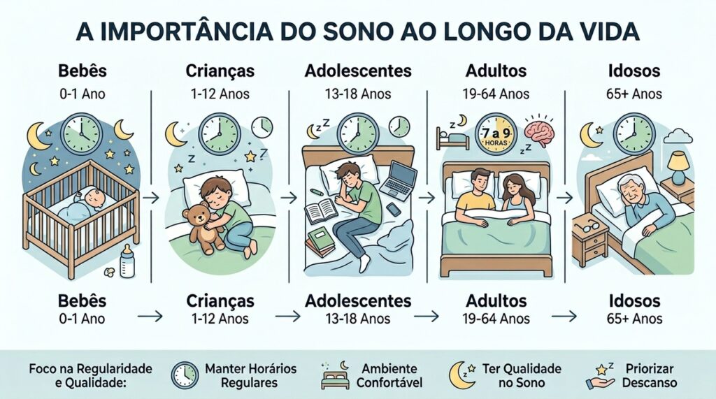 As 8 horas de sono não são ideais para todas as idades