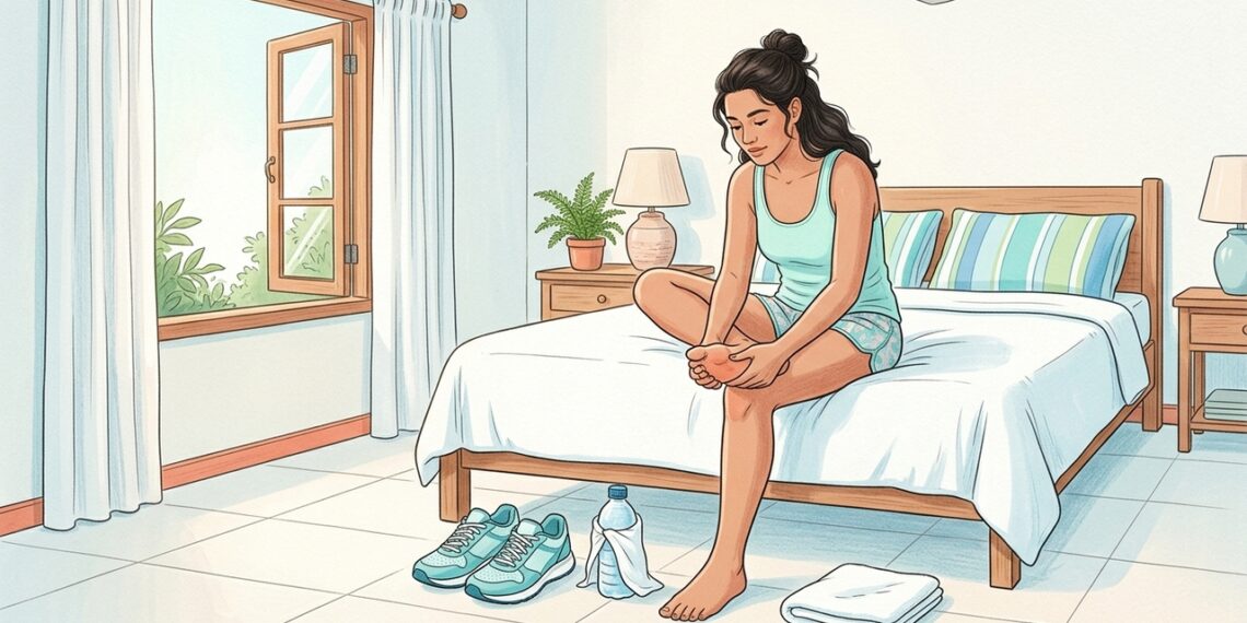 Quatro dicas simples de autocuidado para aliviar a dor e o inchaço nos pés causados pela "fascite plantar”