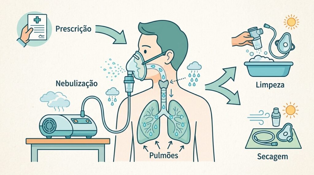 Inalar com nebulizador em casa: quando e como fazer? Quais são os erros mais comuns?