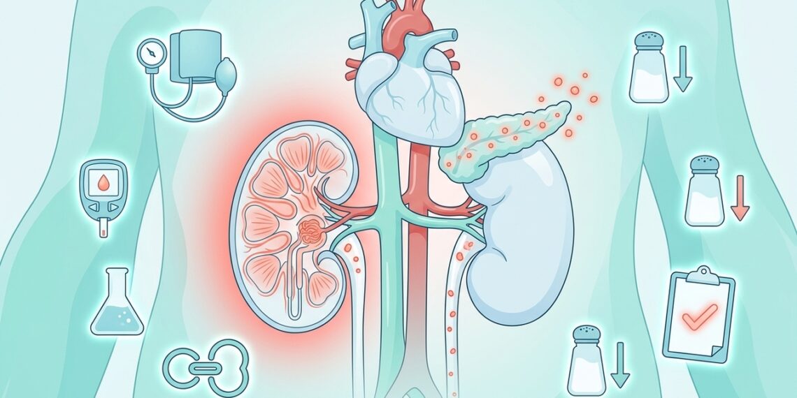 Por que pressão alta e diabetes juntos aceleram o risco de doença renal sem dar aviso