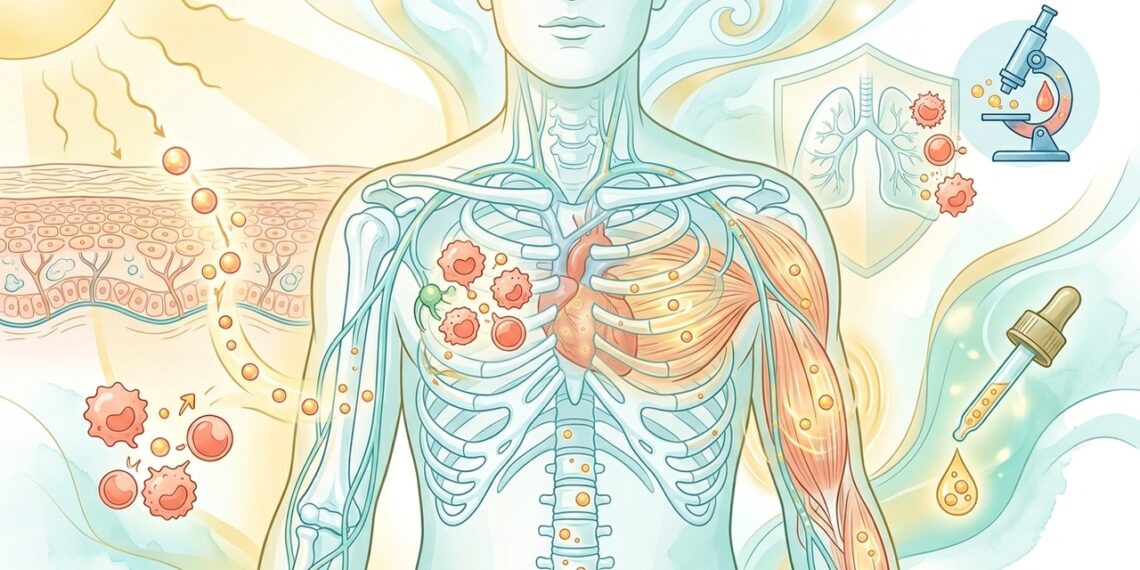 Qual o efeito do consumo diário de vitamina D na imunidade e na disposição em pessoas que pegam pouco sol?