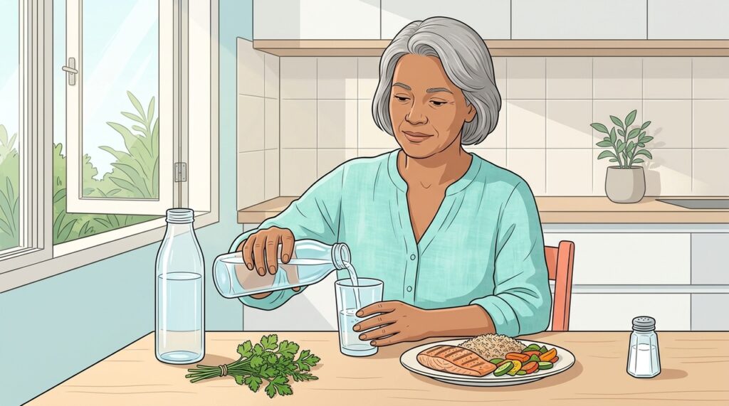 Beber pouca água e consumir muito sal é a tempestade perfeita para sobrecarregar os rins a partir dos 50 anos