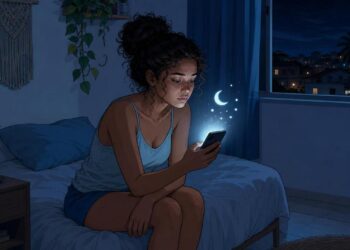 A insônia frequente não se deve apenas ao estresse, mas sim à queda de melatonina causada pela exposição à luz azul à noite