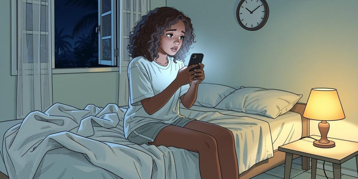 A insônia noturna persistente não se deve apenas ao estresse diário acumulado, mas sim à queda brusca de melatonina causada pela exposição prolongada à luz azul à noite