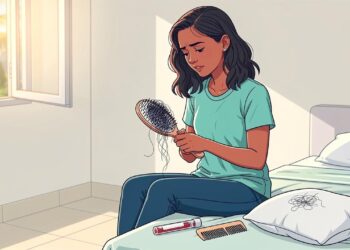 A queda de cabelo não se deve apenas ao estresse, mas sim à baixa ferritina que interrompe o ciclo de crescimento dos folículos