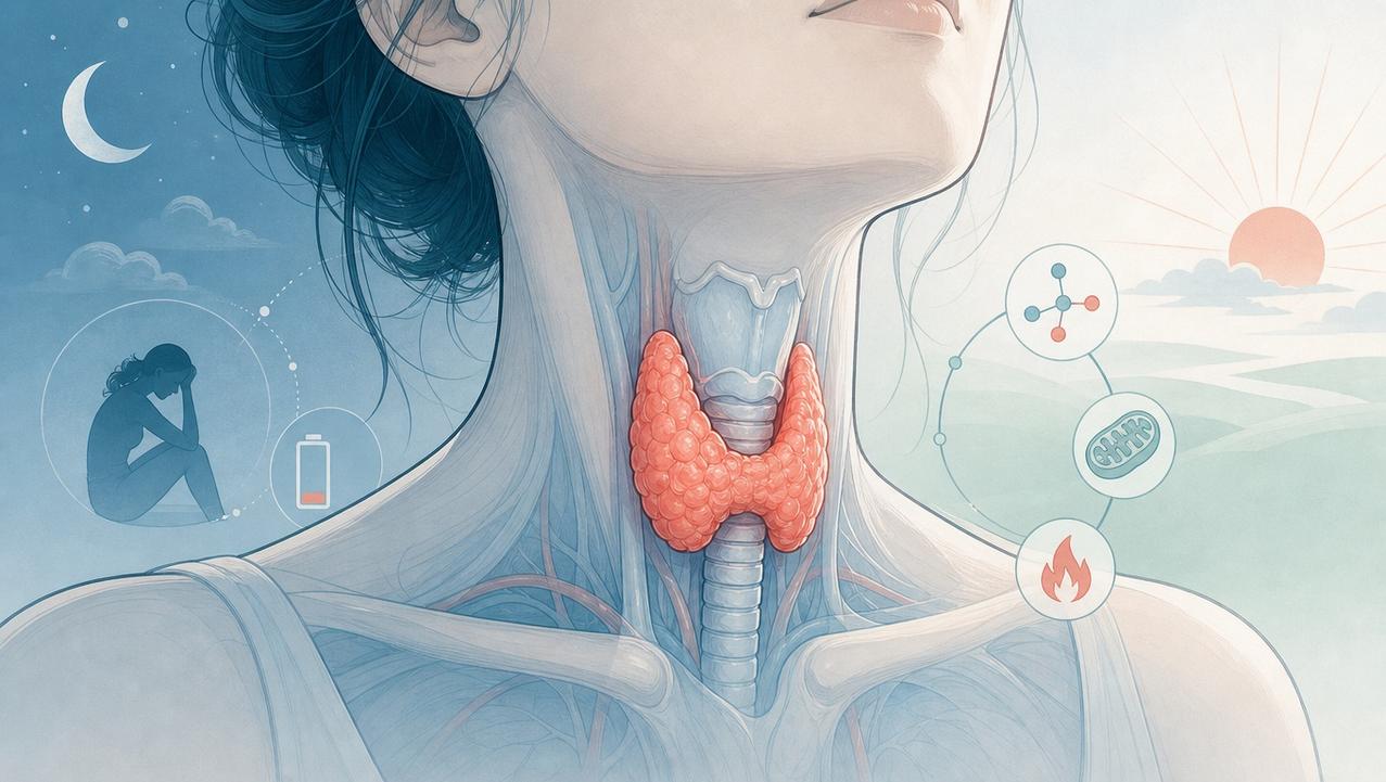 A tireoide influencia metabolismo, energia e disposição nas primeiras horas do dia.
