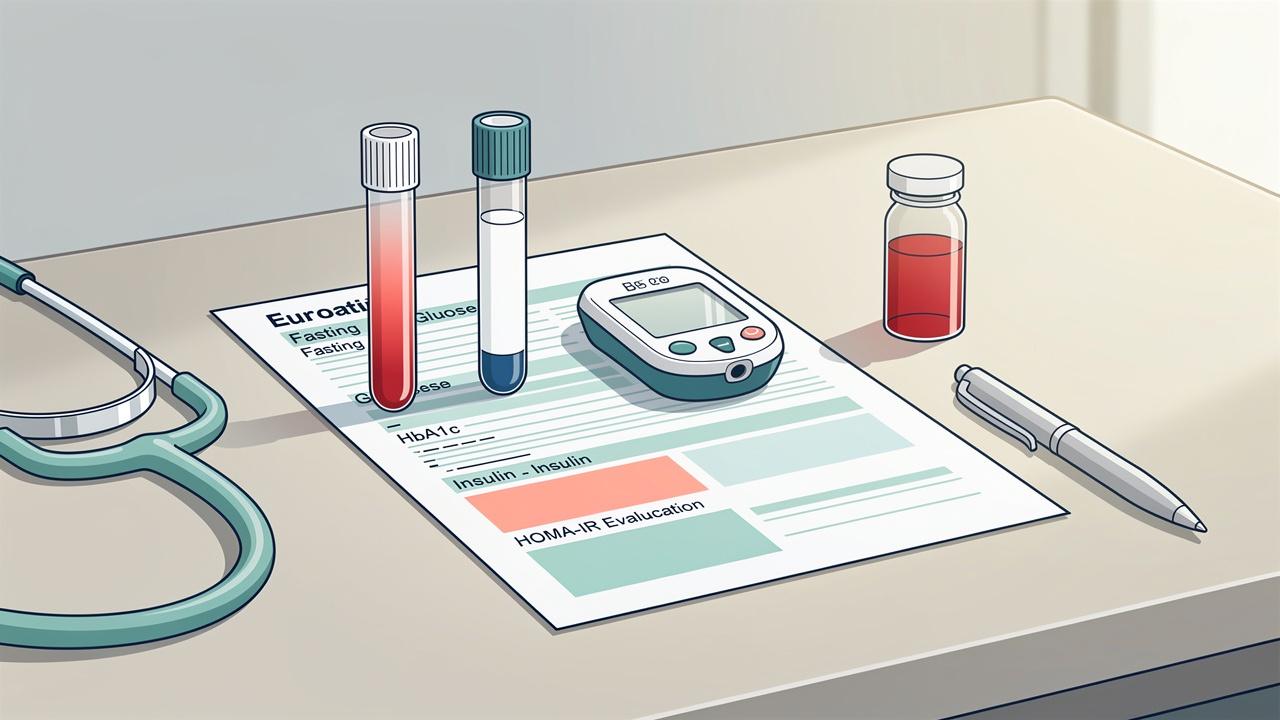 Exames laboratoriais ajudam a detectar alterações metabólicas antes do diabetes.