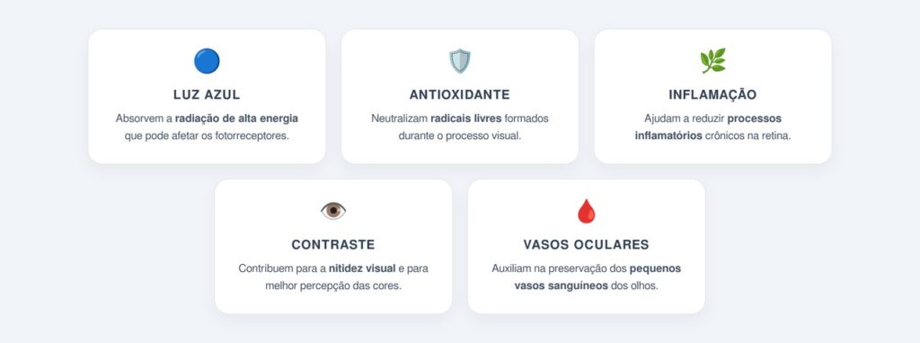 Como esses antioxidantes protegem a retina?