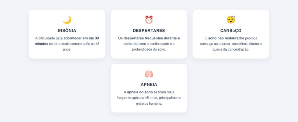 Como o sono se altera nessa fase da vida?