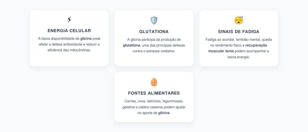 Cansaço Constante e Glicina: Como a Energia Celular Pode Ser Afetada