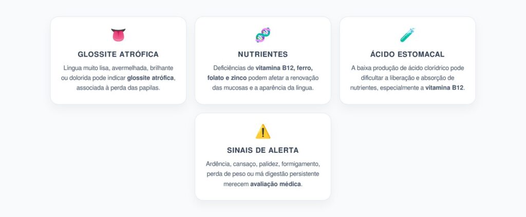 Língua Lisa e Avermelhada: O Sinal que Pode Revelar Má Absorção de Nutrientes