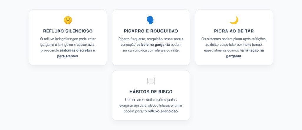 Refluxo Silencioso: O Pigarro Constante que Pode Não Ser Alergia