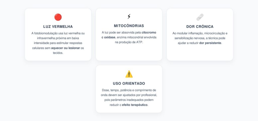 Fotobiomodulação e Mitocôndrias: Como a Luz Vermelha Pode Reduzir Dor e Inflamação