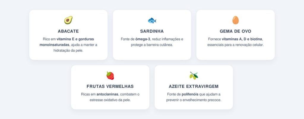 Quais alimentos fortalecem a barreira cutânea?