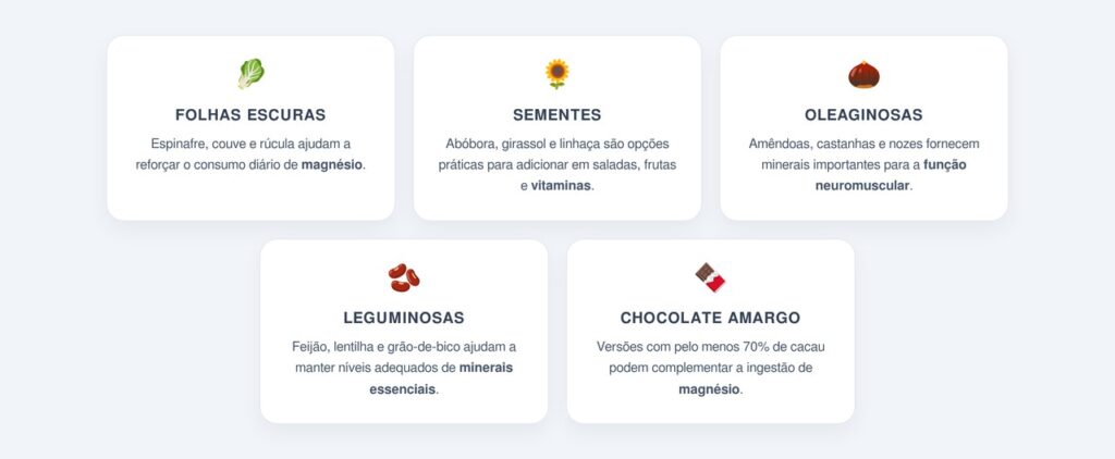 Quais alimentos ajudam a repor magnésio e riboflavina?