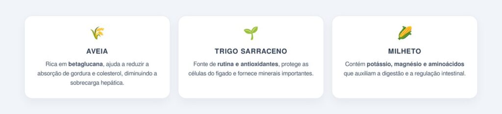 Quais são os 3 melhores grãos para o fígado?