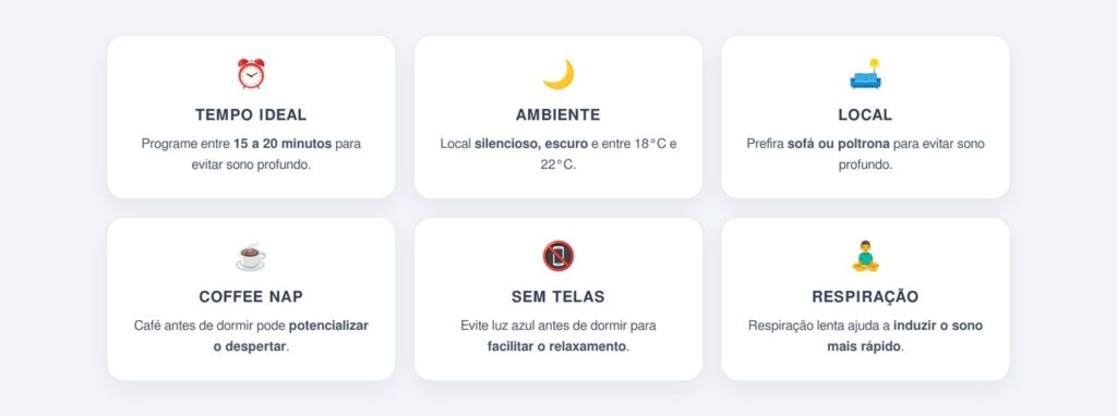 Quais truques garantem uma soneca eficiente?