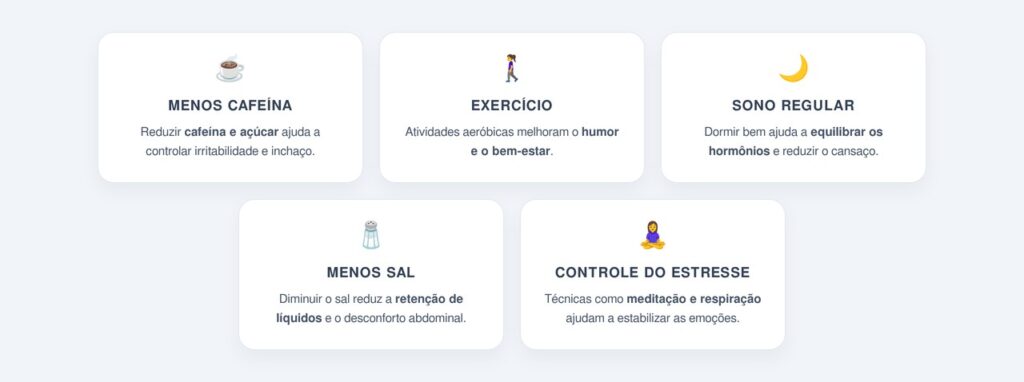 Quais hábitos ajudam a reduzir os sintomas?