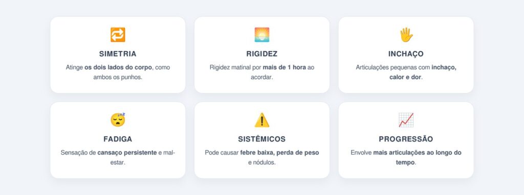 Quais sinais ajudam a diferenciar a artrite reumatoide?