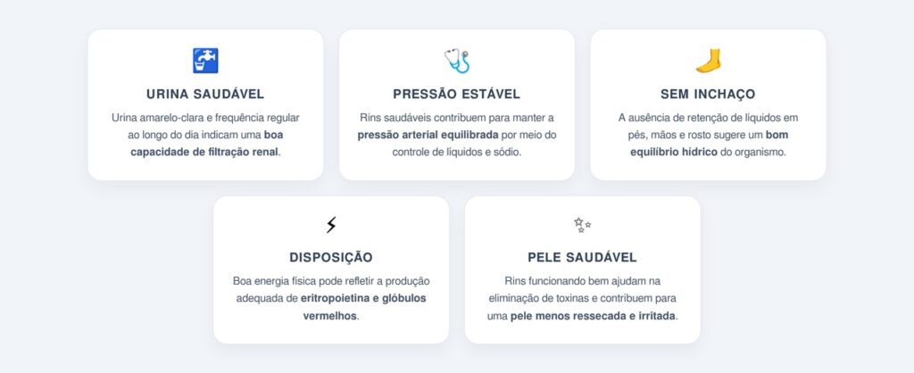 Quais sinais mostram que seus rins estão funcionando bem?