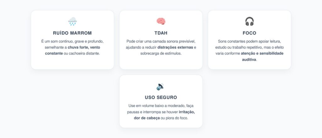 Ruído Marrom e TDAH: O Som Grave que Pode Ajudar a Acalmar a Mente