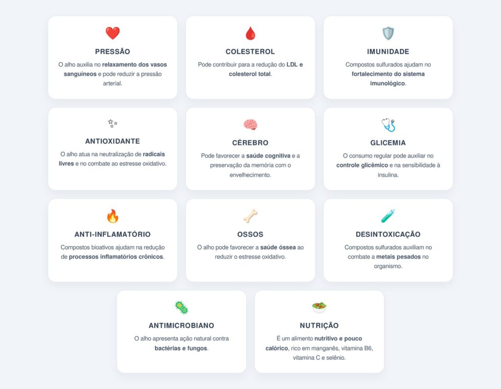 Quais os 11 benefícios do alho para a saúde?