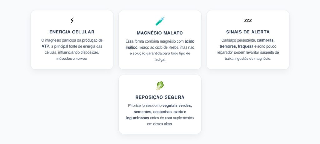 Magnésio Malato e Cansaço Persistente: Quando a Falta de Magnésio Pode Afetar sua Energia