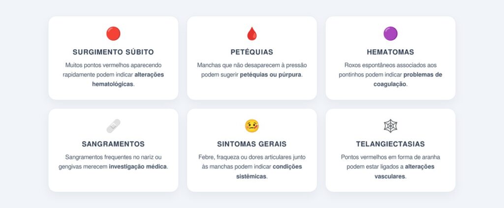 Quando os pontinhos vermelhos podem ser sinal de alerta?