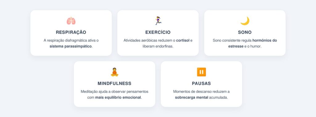 Quais técnicas ajudam a regular o corpo?