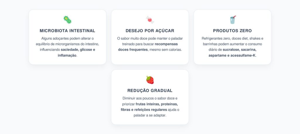 Adoçantes Artificiais: Como Podem Alterar a Microbiota e Aumentar a Vontade de Doce