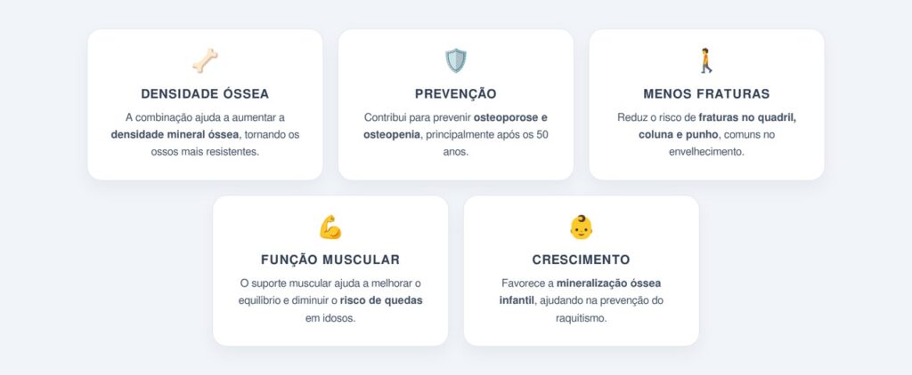 Quais os benefícios dessa combinação para os ossos?