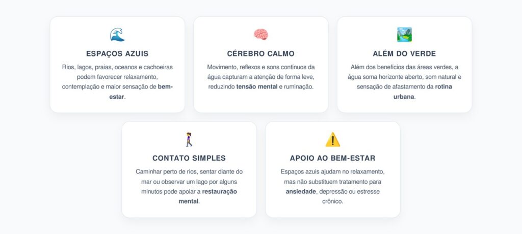 Espaços Azuis: Como Rios, Lagos e Oceanos Reduzem o Estresse Mental