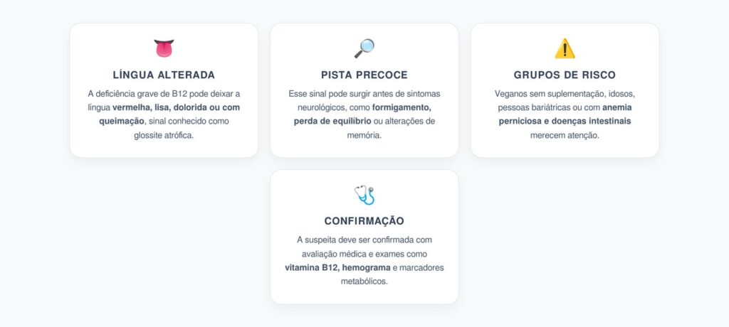 Sinal na Língua que Pode Revelar Deficiência Grave de Vitamina B12