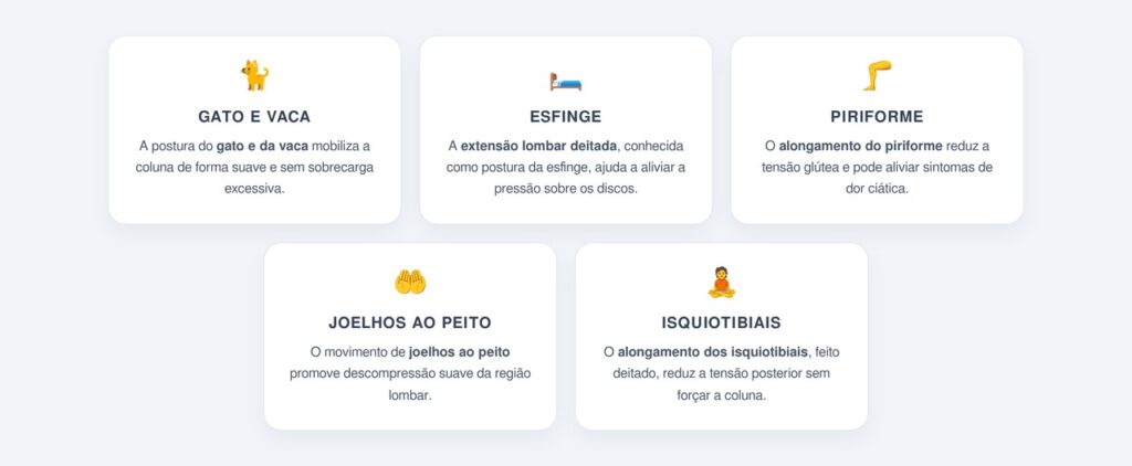 Quais alongamentos são seguros para quem tem hérnia de disco?