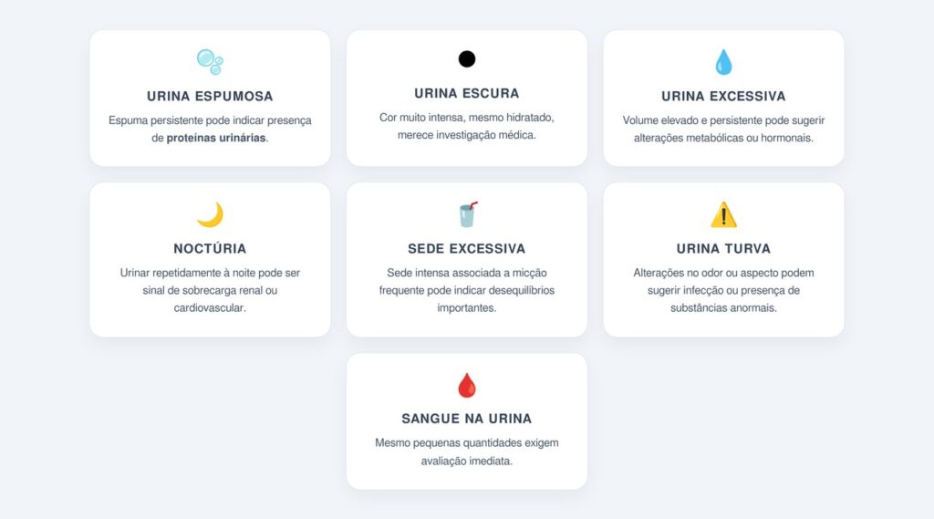 Quais alterações na urina merecem atenção?