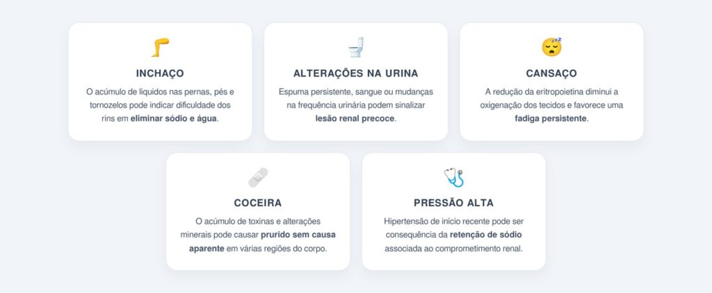 Quais são os 5 sinais precoces mais comuns?