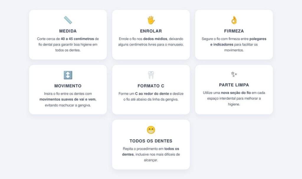 Como passar o fio dental corretamente?