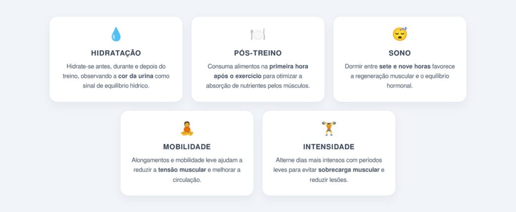 Quais hábitos potencializam a recuperação muscular?