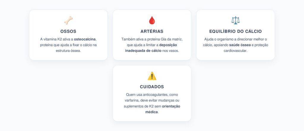 Vitamina K2: Cálcio nos Ossos e Artérias Mais Protegidas
