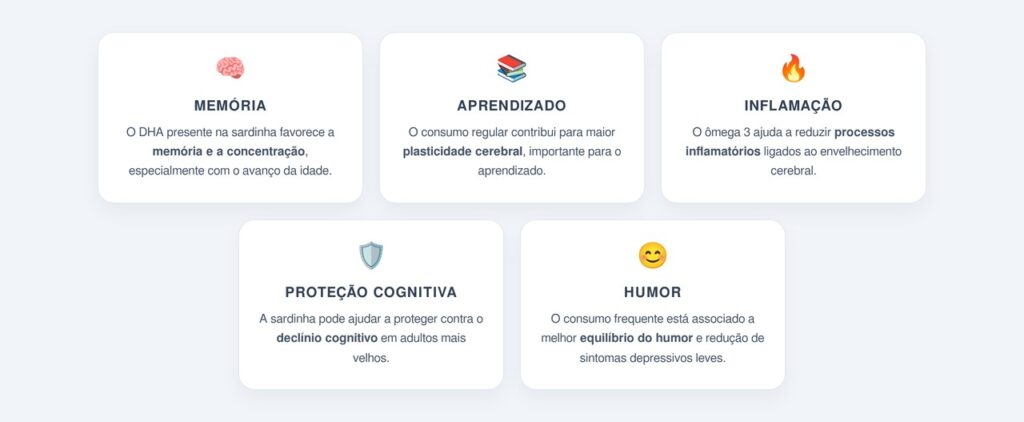 Quais são os benefícios da sardinha para o cérebro?