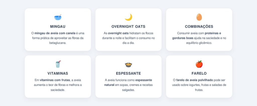 Qual a melhor forma de consumir a aveia?