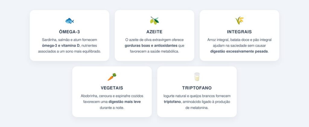 Quais alimentos favorecem uma noite tranquila?