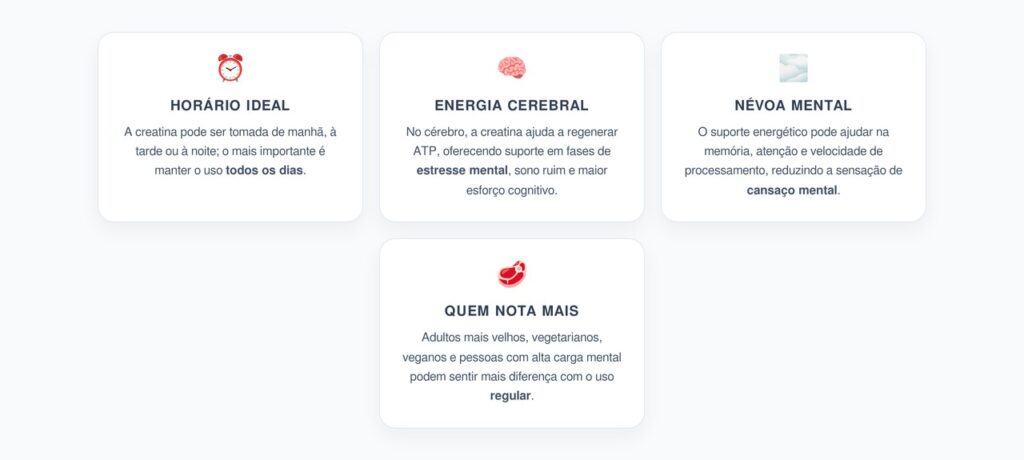 Creatina para Névoa Mental: Melhor Horário e Benefícios Cognitivos
