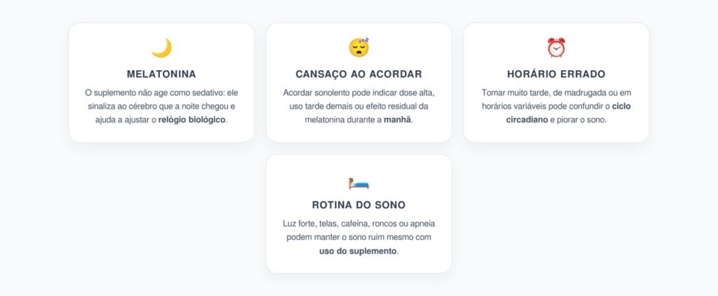 Melatonina e Cansaço ao Acordar: Quando a Dose Desregula o Sono