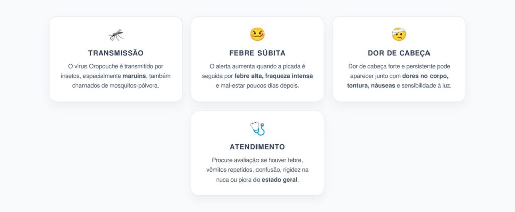 Febre do Oropouche: Dor de Cabeça Intensa Após Picadas e Sinais de Alerta