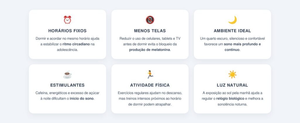 Quais hábitos ajudam a melhorar o sono na adolescência?
