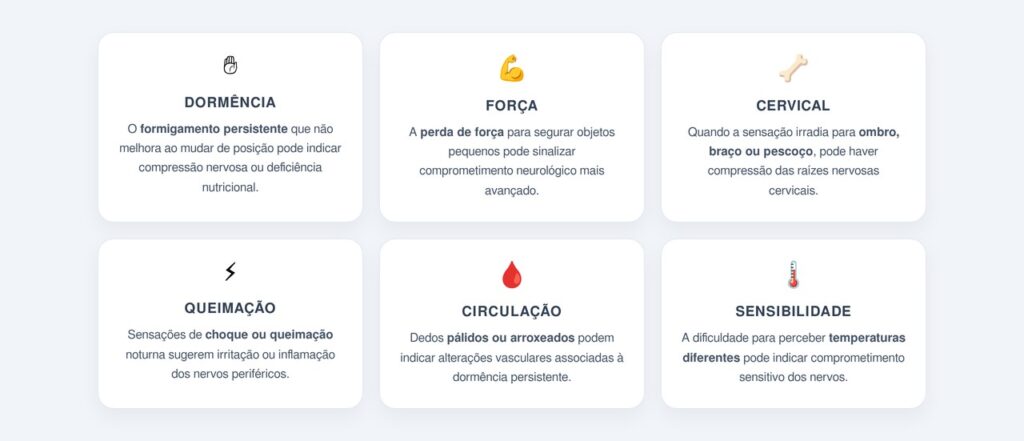 Quando o formigamento indica deficiência nutricional ou problema cervical?