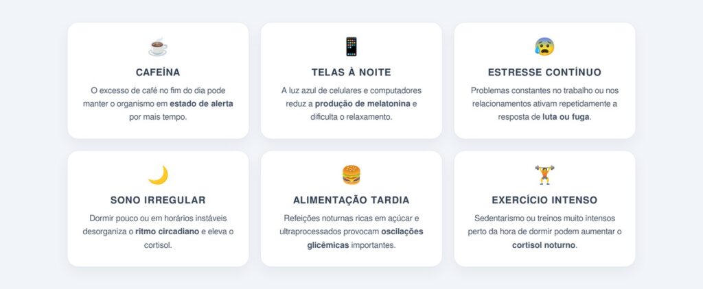 Quais gatilhos provocam picos de cortisol no dia a dia?
