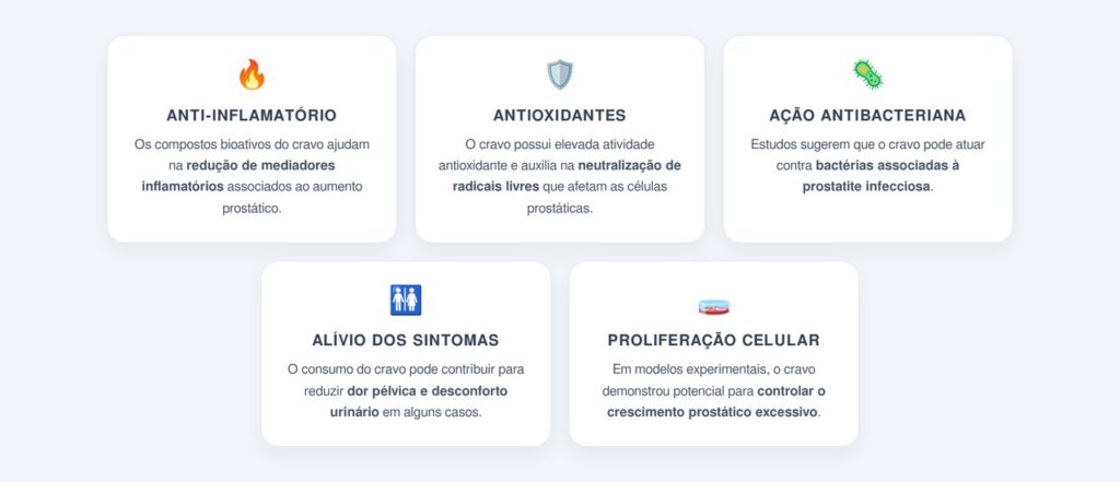 Quais os benefícios do cravo para a saúde prostática?