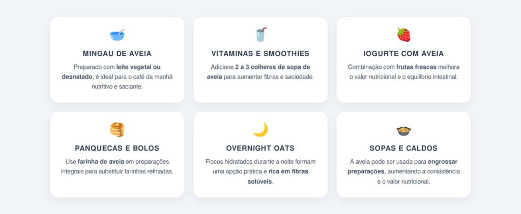 Quais as melhores formas de consumir a aveia?
